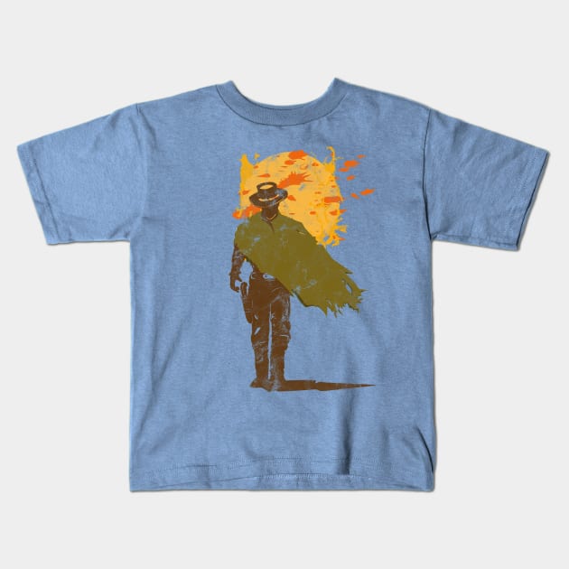 High Noon Hero Kids T-Shirt by Hanzo